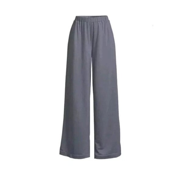 Area Stars Size M Wide Leg Pull On Pant in Grey Elastic Waist Loungewear NWT - Picture 2 of 12